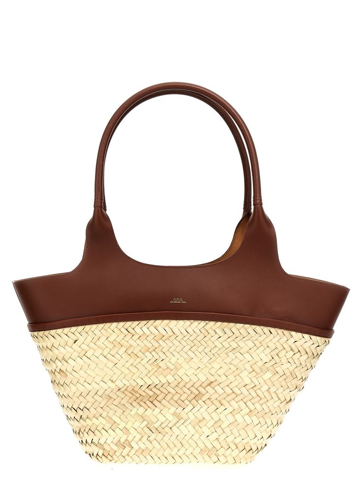 100% Raffia Luxury Bag With Rolled Handles In Natural Color, Luxury Straw Tote Bag With Rolled Handles, Designer Natural Straw Bag, Designer Natural Straw Bag With Handles, Luxury Straw Bags For Shopping, Designer Natural Bags With Rolled Handles, Designer Woven Straw Shopping Bag, Designer Basket Bags For Shopping, Luxury Natural Straw Bag For Shopping