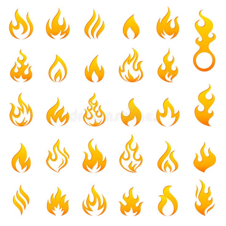 Colored Fire and Flames vector icon set royalty free illustration Drawing Flames, Colored Fire, Fire Vector, Fire Tattoo, Card Tattoo, Fire Art, Free Illustration, Tattoos Ideas, Icon Set Vector