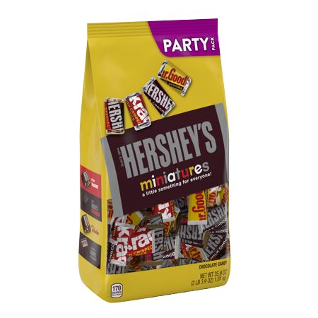 hershey's minidres party bag on a white background with the word hershey's printed on it