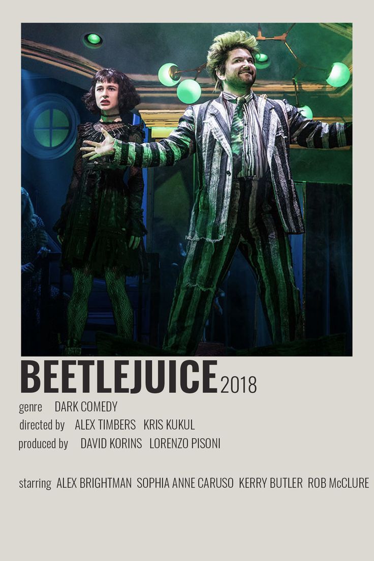 the poster for beetlejuice, starring actors from two different films in one place