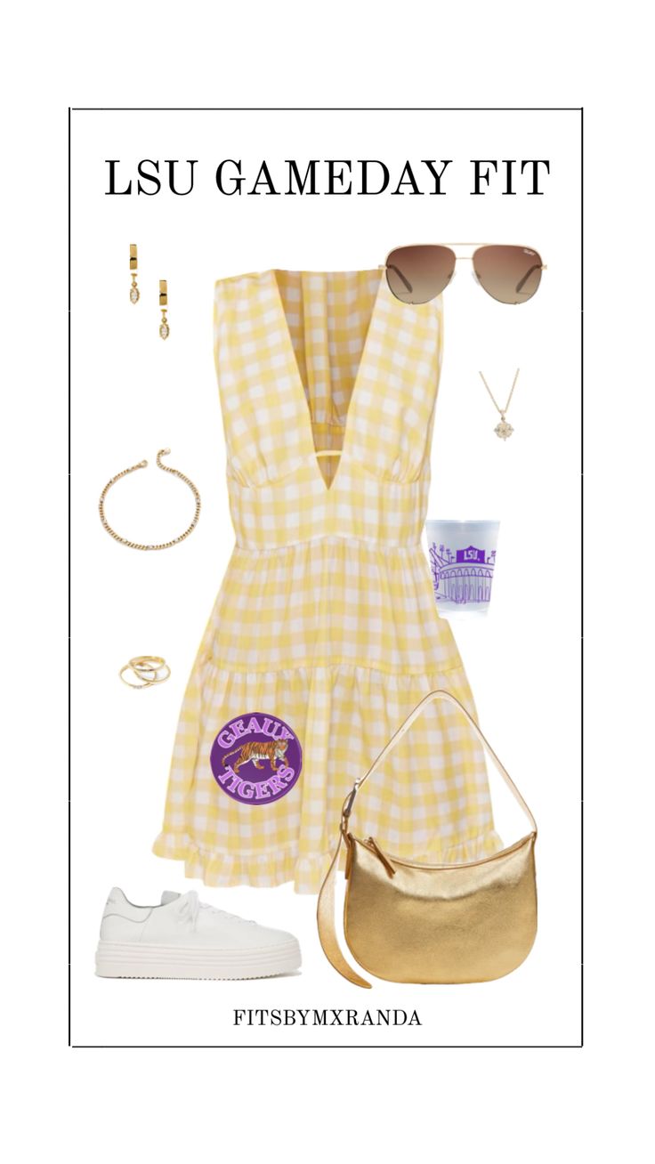 LSU GAMEDAY OUTFIT | LTK IN BIO #outfitinspo #gamedayfit #gamedayoutfit #lsu Lsu Tailgate Outfit, Lsu Gameday Outfit, Gameday Outfit Lsu, Lsu Game Day Outfit, Lsu Gameday, Lsu Outfits, Tailgate Outfits, Gameday Fits, Lsu Game