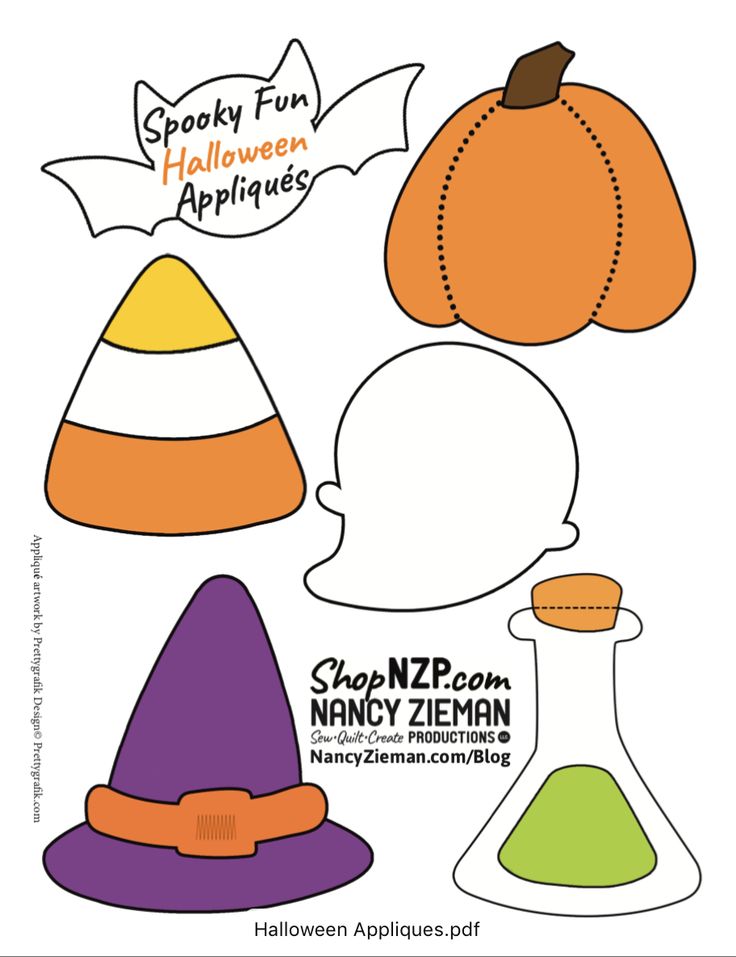 a paper cutout of witches and pumpkins with the words spooky fun appliques