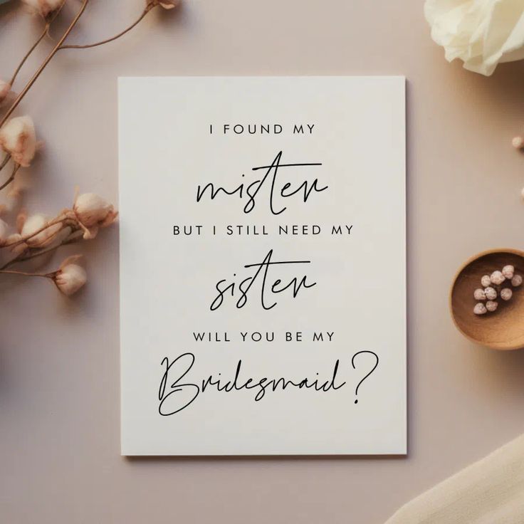 Minimalist Will you be my bridesmaid card Will You Be My Bridesmaid Poem, Ideas To Propose Him, Wedding Invitations For Bridesmaids, Simple Bridesmaid Proposal Card, Will You Be Bridesmaid, Bridesmaid Cards Will You Be My, Cute Ways To Ask Your Friends To Be Bridesmaids, Bridesmaid Ask Card, Ask To Be Maid Of Honor Ideas