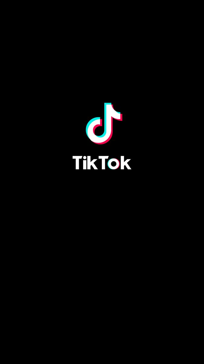 the logo for tiktok is shown on a black background with red, white and blue