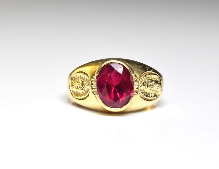 Thanks for stopping by! This is Antique 14k Yellow Gold Oval Gem Ruby Stone Ring Sz 6.5 This ring is marked as 14k and tested Nitric acid testing Please noticed there may be some different between the actual product and the color of the photo, because of the effect of natural light. If you are interested, please send me an reasonable offer. Please let me know if you have any questions. Heirloom Oval Ruby Ring Gia Certified, Gia Certified Heirloom Oval Ruby Ring, Heirloom Oval Gia Certified Ruby Ring, Gia Certified Oval Collectible Ring, Classic Oval Gia Certified Signet Ring, Oval Fine Jewelry Signet Ring With Center Stone, Fine Jewelry Oval Engraved Ring With Vvs Clarity, Oval Engraved Ring With Vvs Clarity, 14k Gold Oval Engraved Ring With Gemstone