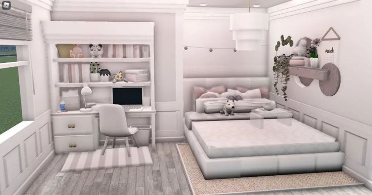 Bedroom Ideas Bloxburg, Bloxburg Bedroom Ideas, Bloxburg Bedroom, Blocksburg Room Ideas￼, House Decorating Ideas Apartments, Bedroom Ideas Aesthetic, Small House Layout, Simple Bedroom Design, Tiny House Layout