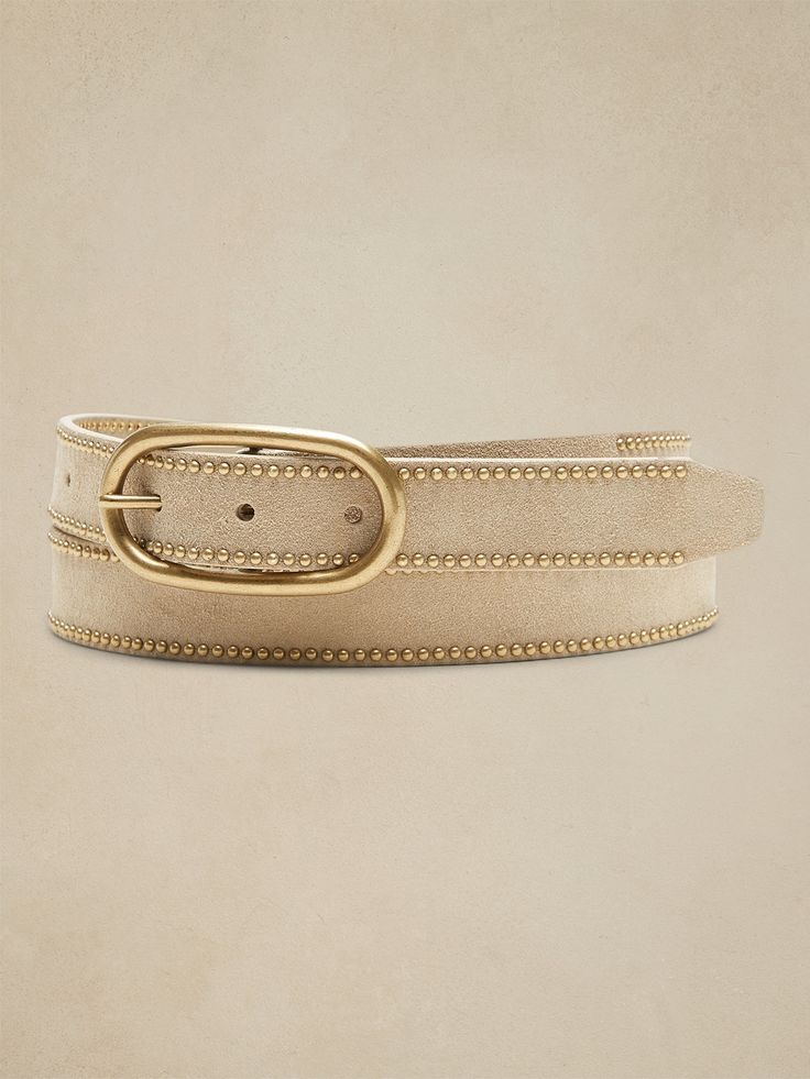 MULTI STUDDED | Banana Republic Chic Leather Belt With Embroidery, Chic Embroidered Leather Belt, Elegant Adjustable Belts For Fall, Elegant Leather Belt With Embroidery, Leather Wrap Belt, Tan Belt, Women's Belts, Trousers Jeans, Gold Belts