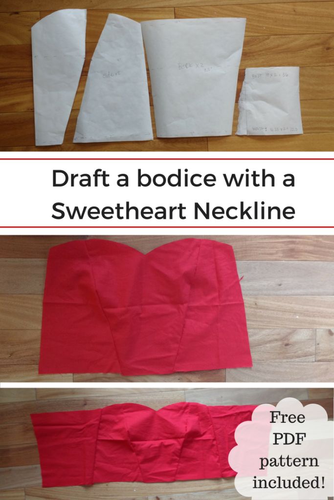 the instructions for how to make an origami doll with a sweetheart neckline