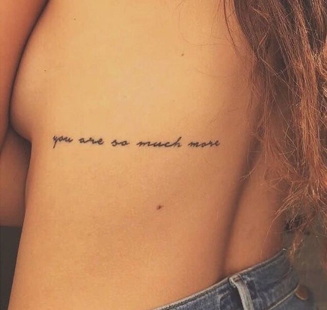 a woman's chest with the words you are so much more written on it