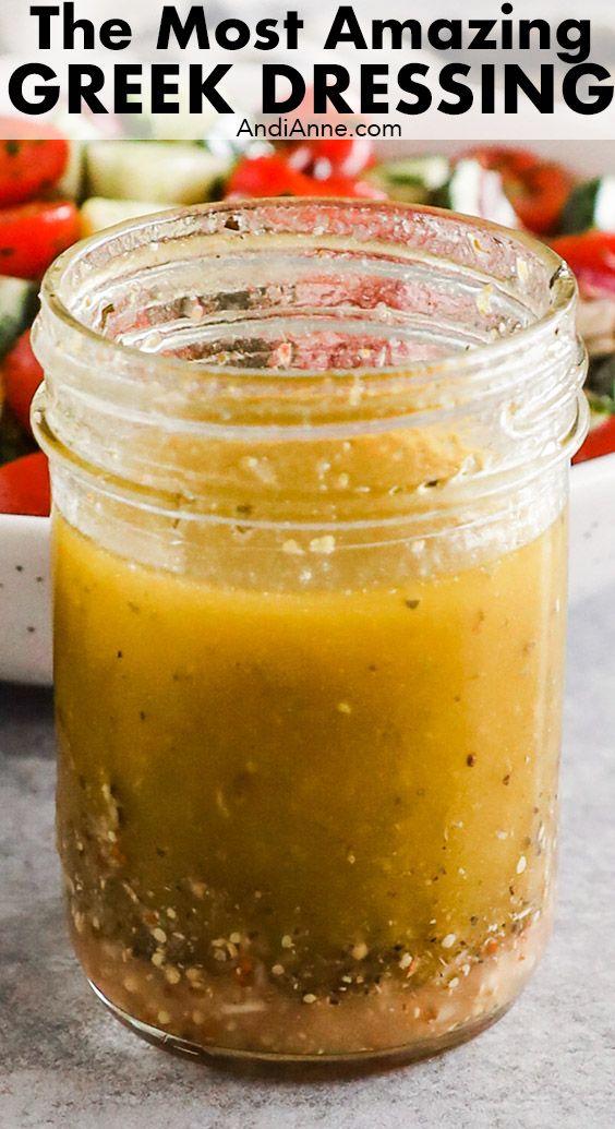 the most amazing greek dressing in a jar