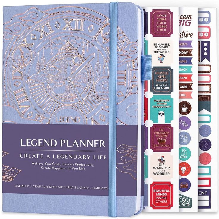 the legend planner is shown in three different colors