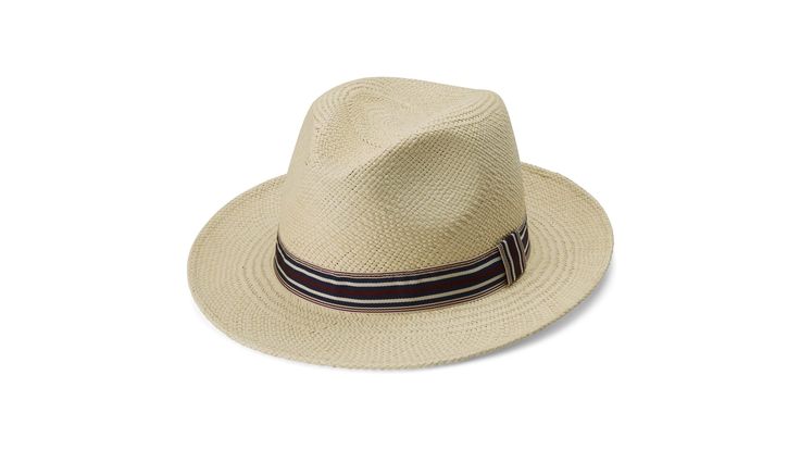 Buy Fawler - Piero Natural-Coloured Moda Panama Hat with Striped Band for only $199. Shop at Trendhim and get 365 day free returns. We take pride in providing an excellent experience. Classic Cream Hat Bands For Summer, Beige Woven Panama Hat For Kentucky Derby, Classic Cream Panama Hat For The Beach, Classic Cream Panama Hat For Beach, Classic Cream Panama Hat For Summer, Beige Toquilla Straw Hat With Upf 50+, Classic Woven Panama Hat For Vacation, Classic Woven Straw Sun Hat, Cream Panama Hat With Short Brim For Travel