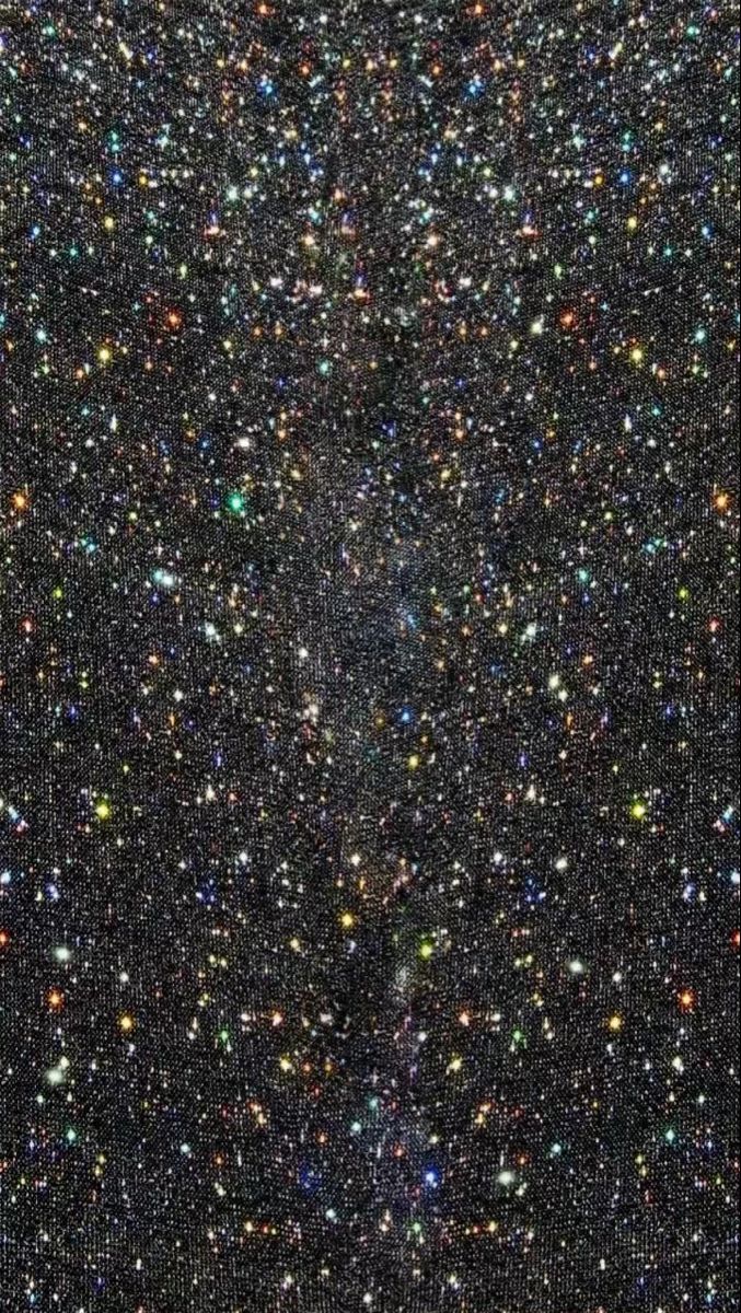 the sky is filled with many different colored stars