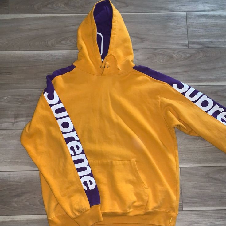 Yellow X Purple Color Way Supreme Authentic Hoodie Condition:10/10 Going For $700 On Stockx Supreme Hoodie, Yellow Purple, Colorful Hoodies, Purple Color, Color Purple, Mens Jackets, Jackets & Coats, Man Shop, Purple