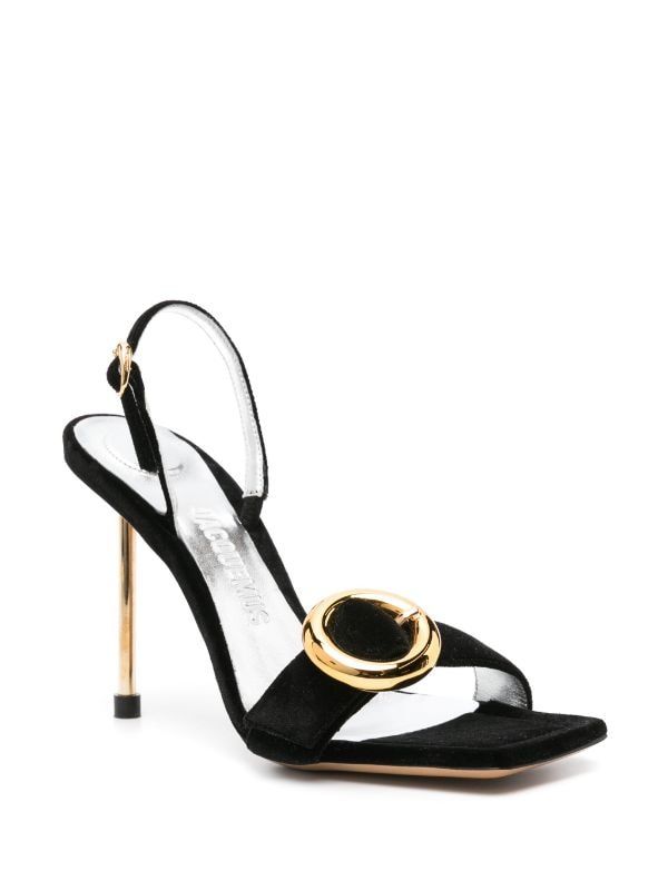 Jacquemus 105mm Velvet Sandals - Farfetch Jacquemus Shoes, Velvet Sandals, Chanel 2, Iconic Bags, Demi Fine Jewelry, Exclusive Fashion, Sandals Black, Fine Earrings, Pump Sandals