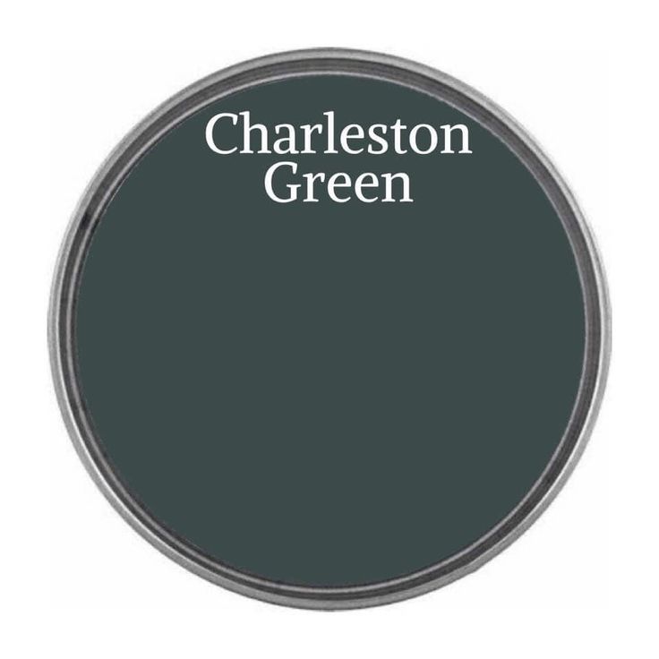 charleston green paint in a tin