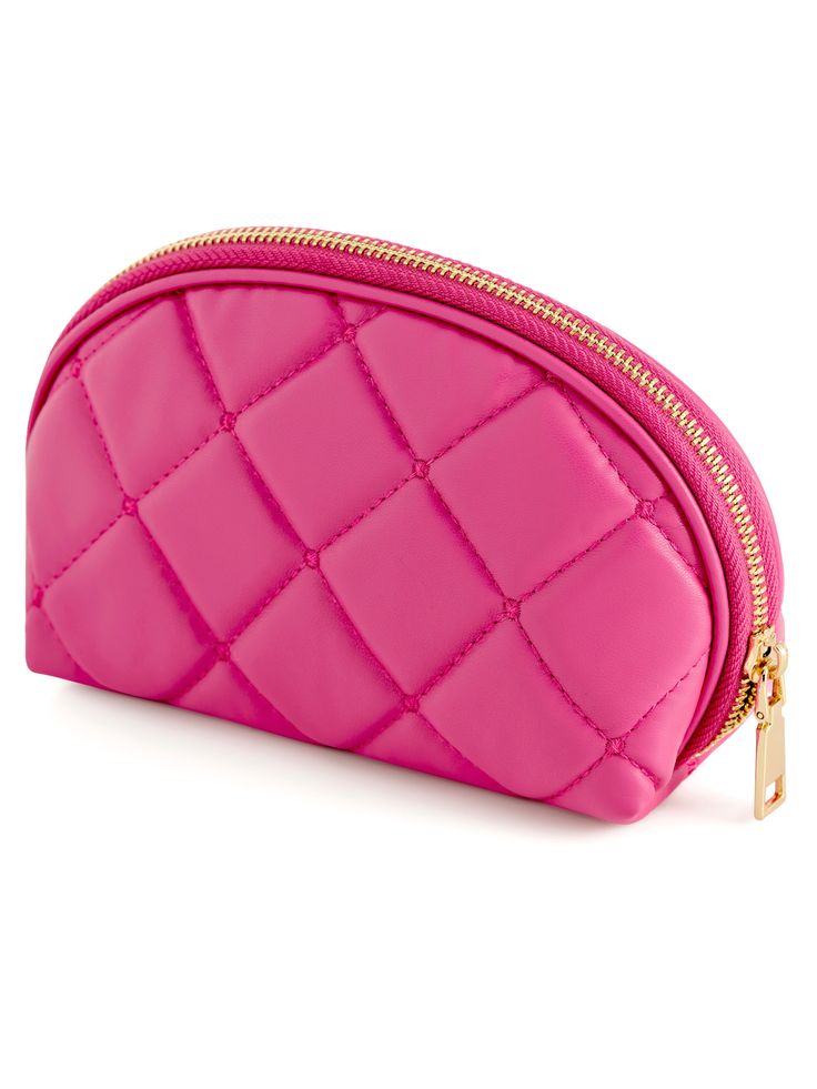 Say “Bonjour!” to your new favorite accessory, Shiraleah’s Mademoiselle Zip Pouch. Made from trendy quilted PU in a vibrant pink color, this compact, crescent-shaped cosmetic bag is ideal to carry all your odds and ends in style. The Mademoiselle Zip Pouch is made in the same style as the Mademoiselle Wristlet, Card Case, and Camera Bag which can be combined to form one magnifique collection. Pair with other items from Shiraleah to complete your look! Shiraleah is a trend-driven lifestyle brand Crescent Shape, Odds And Ends, Same Style, Zip Pouch, Lifestyle Brand, Lifestyle Brands, Card Case, Crescent, Cosmetic Bag