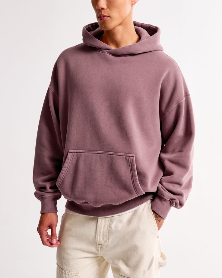 Our new oversized hoodie in our softAF fabric and drop-shoulder fit, featuring front pouch pocket and banded hem and cuffs. Abercrombie Hoodie, Hoodie Man, Hoodie Outfit Men, Hoodie Women, Men's Tops, Hoodie Men, Hoodie Outfit, Women Essentials, Oversized Hoodie