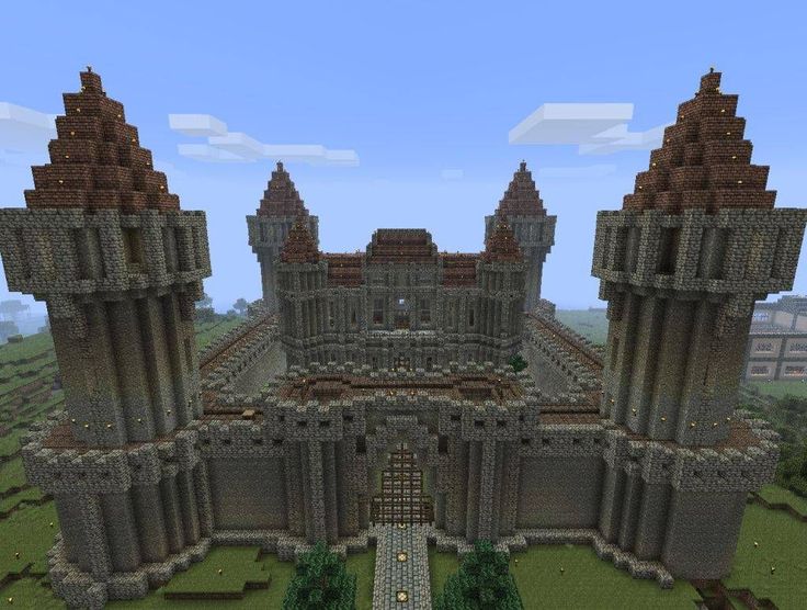 an image of a castle in minecraft