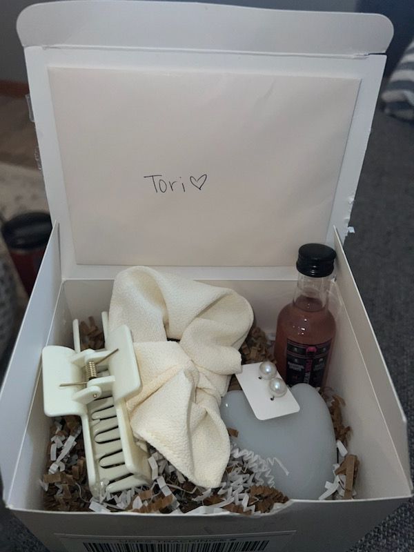 an open box with some items in it