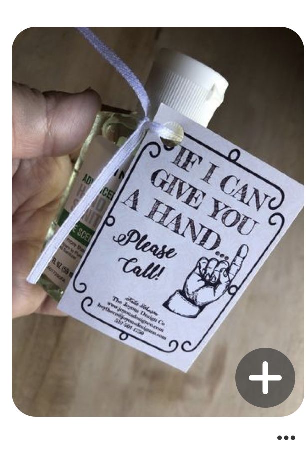 a hand holding a bottle with an ad on it that says if i can give you a hand please call