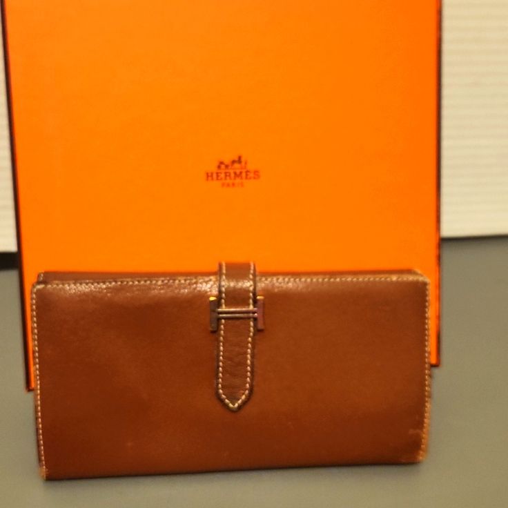 Beautiful Hermes Bifold Long Leather Wallet. Very Good Condition. I'm Selling To Pay For Some Unexpected Vet Bills. Box Not Included Notes See Photos Slight Rubbing On Corners Outside. Inside Is Super Clean No Markings. Zipper Works Great Hermes Bags, Super Clean, Long Wallet, Leather Wallet, Bag Lady, Wallet, Zipper, Leather, Color