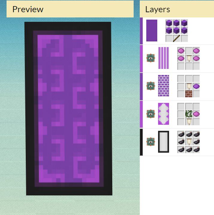 an image of a screen shot of a door in minecraft with the text'how to make a purple door? '