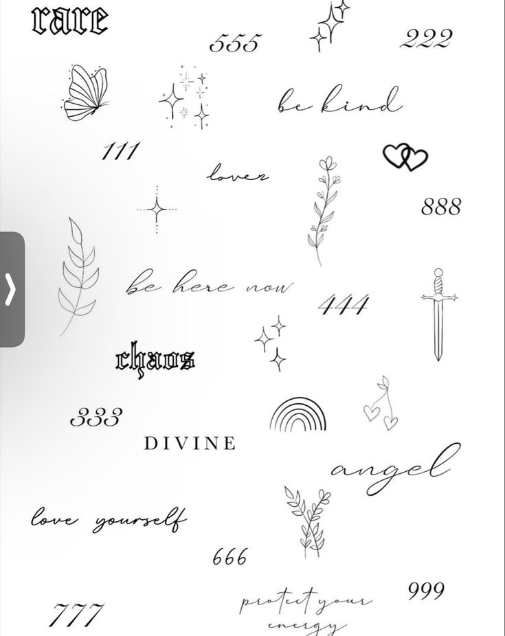 the back side of a sheet of paper with writing on it and various symbols in black ink