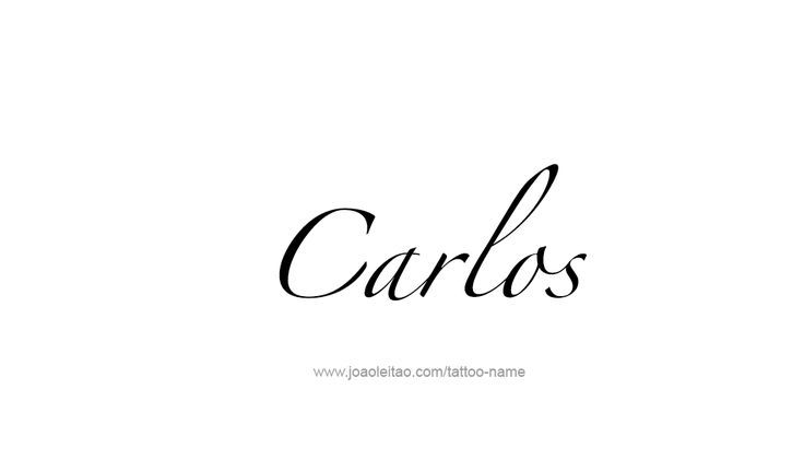 the word cartlos written in cursive writing