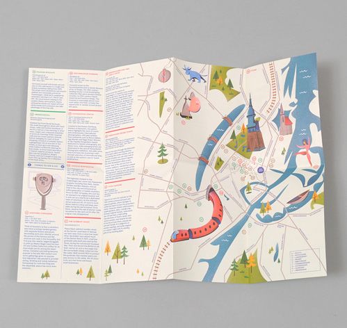 an open book with illustrated maps on it