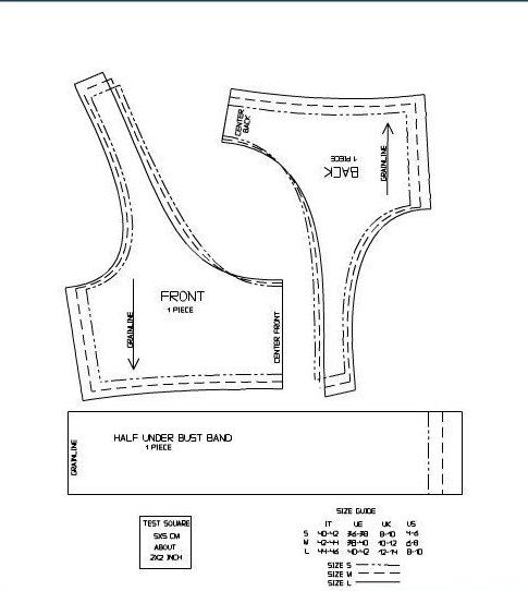 the sewing pattern for an adult sized brach is shown in black and white, with measurements