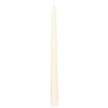 a white candle on a white background with the light turned off and no one is in it