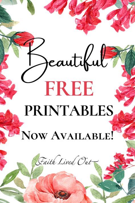 the beautiful free printables are now available