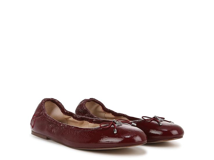 Sam Edelman Felicia - Women's Flat Shoes : Cabernet Red : The Sam Edelman&amp,#174, Felicia ballet flats are as comfortable as they are cute thanks to the flexible elastic collar and padded leather insole. Slip-on flats are available in a variety of uppers. Fixed bow and logo charm grace the vamp. Round toe. Logo embroidered at heel. Leather outsole with rubber heeltap. Outsole and heel may be brown or black. Imported. Measurements: Weight: 4 oz Product measurements were taken using size 7.5, width M. Please note that measurements may vary by size. Women's Flat Shoes, Top Backpacks, Blue Tweed, Pink Topaz, The Vamps, Ballet Flat, Flat Shoes, Logo Embroidered, Sam Edelman