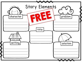 a story elements worksheet with the words free