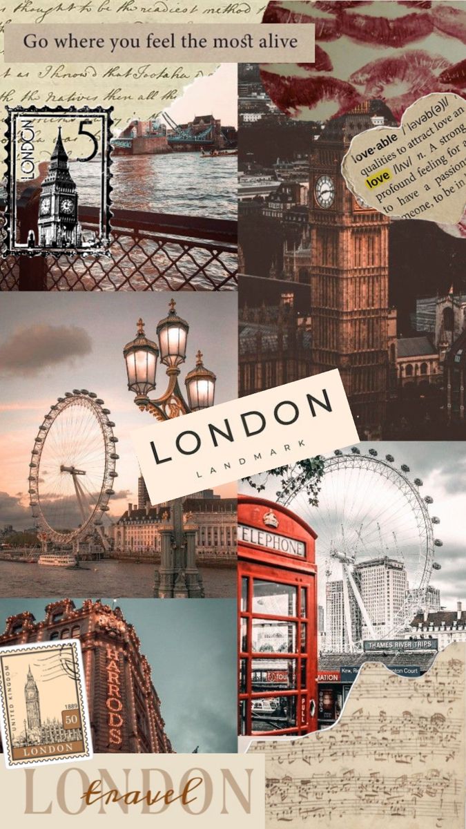 london collage with lots of different images