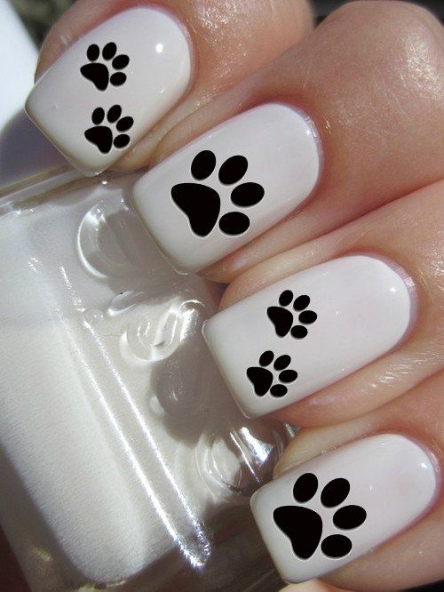 Look at this is the nail Puppy Paw Mirar a esto es impresionante son las huellas de perrito Paw Print Nails, Cat Nail Designs, Paw Nails, Animal Nails, Animal Print Nails, Dog Nails, Cat Nails, White Nail, Pretty Nail Art