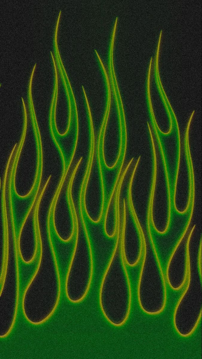 an image of green flames on a black background