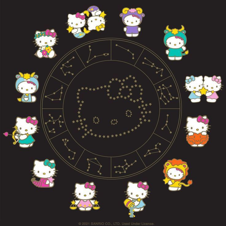 an image of hello kitty zodiac sign