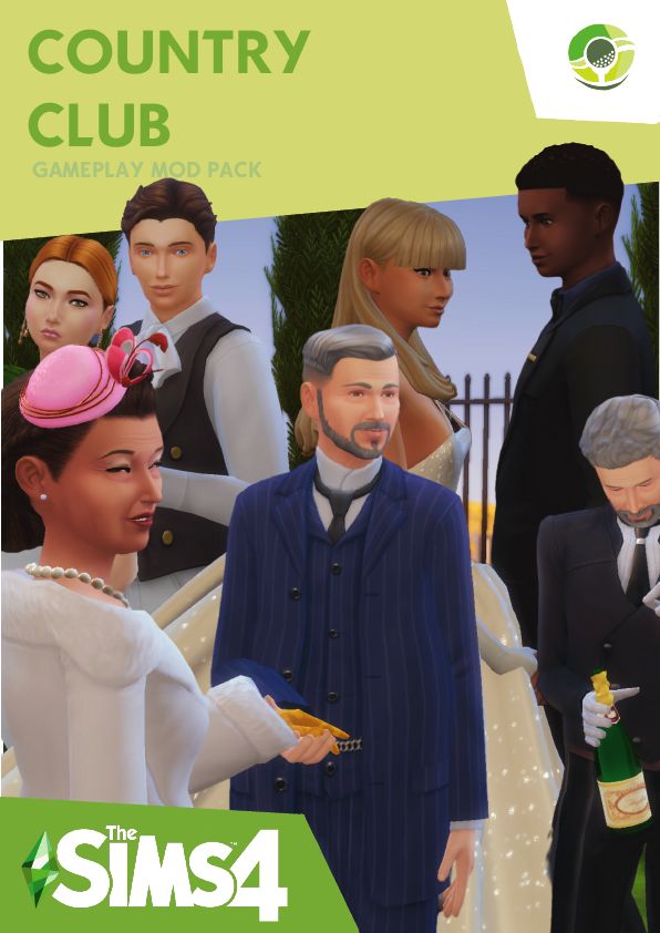 an advertisement for the sims 4 country club