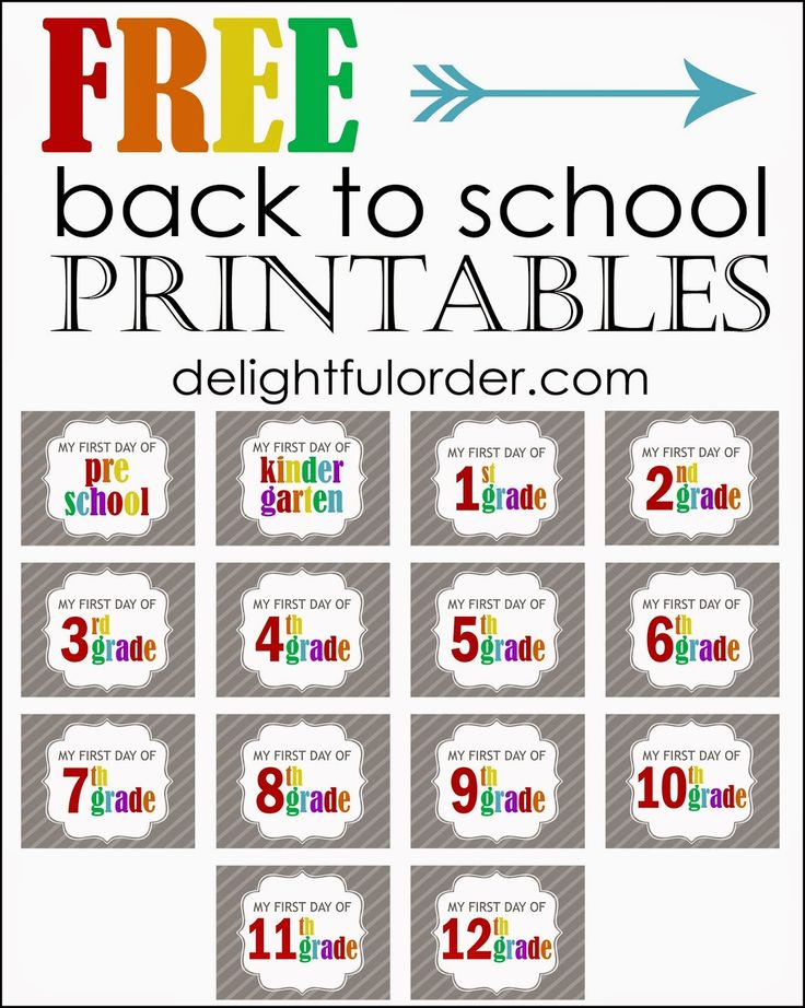 free back to school printables for the classroom