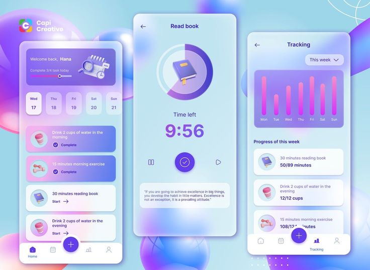 Habit Tracker App Habit App, Habit Tracker App, App Ui Design, Email Templates, Habit Tracker, App Ui, Motion Graphics, Ui Design, App Design