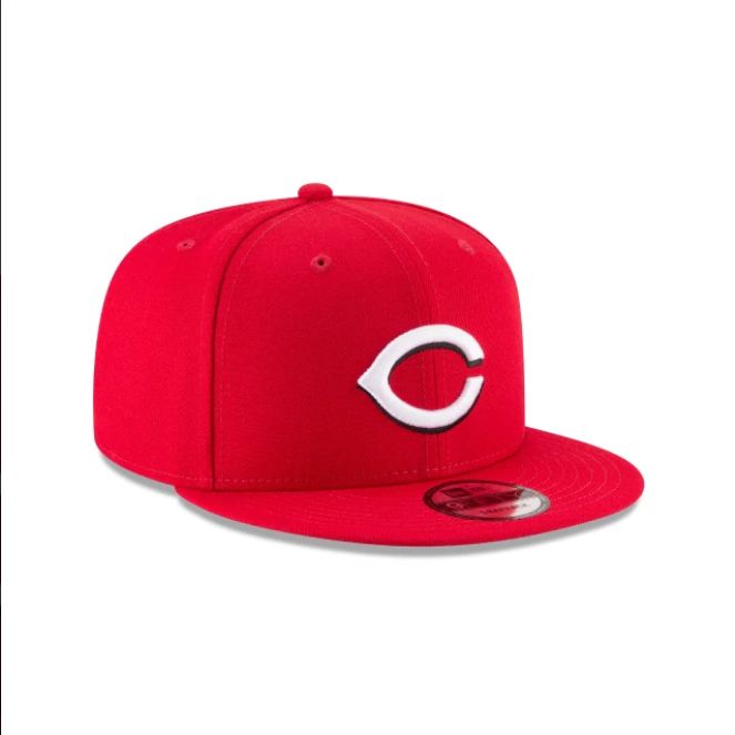 The Cincinnati Reds Basic 9FIFTY Snapback features traditional Reds color blocking with an embroidered Reds logo at the front panels and an adjustable snapback closure at the rear. Classic Red Baseball Cap, Classic Red Snapback Baseball Cap, Classic Red Baseball Cap With Flat Brim, Classic Red Snapback Hat With Curved Brim, Classic Red Snapback Cap, Classic Red Baseball Cap For Sports Events, Red Six-panel Trucker Hat For Sports Events, Classic Red Six-panel Baseball Cap, Red Six-panel Baseball Cap For Sports Events