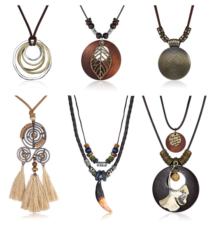 PRICES MAY VARY. Long Pendant Necklace Set: A total of 6pcs vintage pendant necklaces, including layered circle pendant necklace, braided leather necklace with teeth pendant, tassel sweater necklace, ginkgo leaf browne necklace, leaf wood necklace and disk leather necklace. The design suitable for both men and women can not only decorate your clothes, but also enhance your image and attract eyeballs. Adjustable Size : Rope size: 45-95cm, the extension chain of necklaces is about 5cm, which can b Long Pendant Necklaces, Braided Leather Necklace, Tassel Sweater, Vintage Pendant Necklace, Sweater Necklace, Long Statement Necklace, Circle Pendant Necklace, Ginkgo Leaf, Wood Necklace