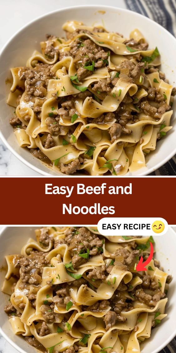 two bowls filled with beef and noodles next to each other