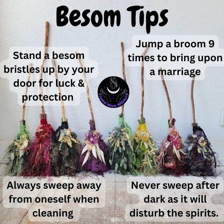 Witch Broom Stick Diy, Besom Broom Witchcraft, How To Make A Besom, Witch Tips For New Home, Broom Making Diy, Cinnamon Broom Witchcraft, Besom Broom Diy, How To Make A Witches Broom Diy, Witch Broom Design