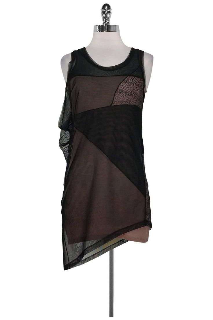 Current Boutique-BCBG Max Azria - Black Mesh Tank Top Sz XXS Chic Tank Tops, Mesh Tank Top, Bcbg Max Azria, Max Azria, Girl Coat, Tank Top Cami, Black Tank, Cami Tanks, Lace Overlay