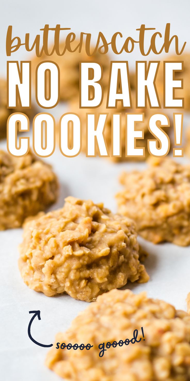 cookies on baking sheet Butterscotch No Bake Cookies, Fast Cookie Recipe, Butterscotch No Bake, No Bake Cookies Recipe, Butterscotch Recipes, Oatmeal Butterscotch Cookies, Ginger Snap Cookies Recipe, Ginger Cookie Recipes, Soft Peanut Butter Cookies