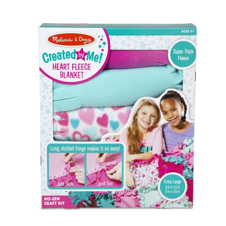 the children's bedding set is packaged in pink and blue with hearts on it