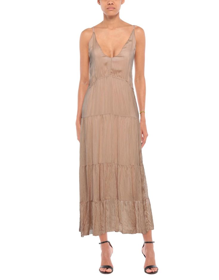 voile, no appliqués, basic solid color, round collar, sleeveless, no pockets, no fastening, fully lined , Color: Camel , Size: S Beige A-line Maxi Sundress, Beige V-neck Bohemian Boho Dress, Beige Cotton Maxi Dress With V-neck, Bohemian Beige V-neck Maxi Dress, Beige V-neck Ruched Maxi Dress, Women Long Dresses, Round Collar, Flapper Dress, Long Dress